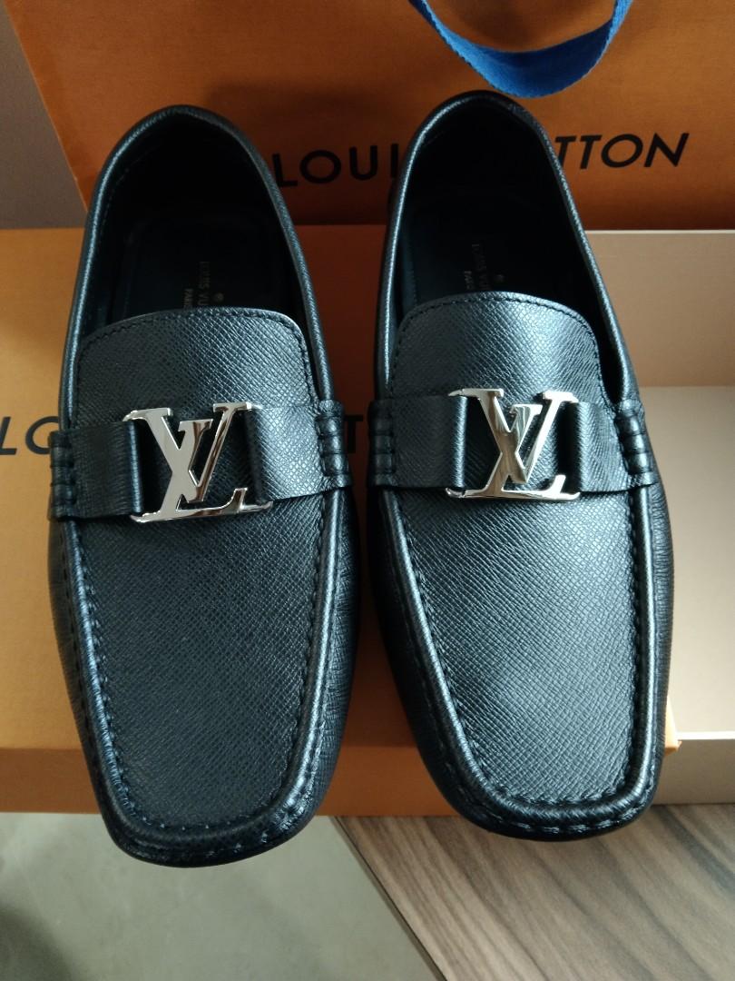 LOUIS VUITTON MOCCASIN SHOES 13 47 MONTE CARLO ANTHRACITE LEATHER