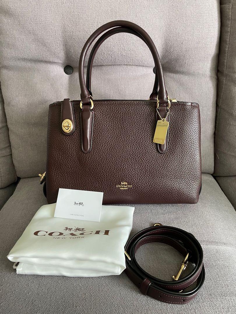 New and Authentic Coach Brooklyn Full Leather 2-Way Bag, Women's Fashion,  Bags & Wallets, Cross-body Bags on Carousell