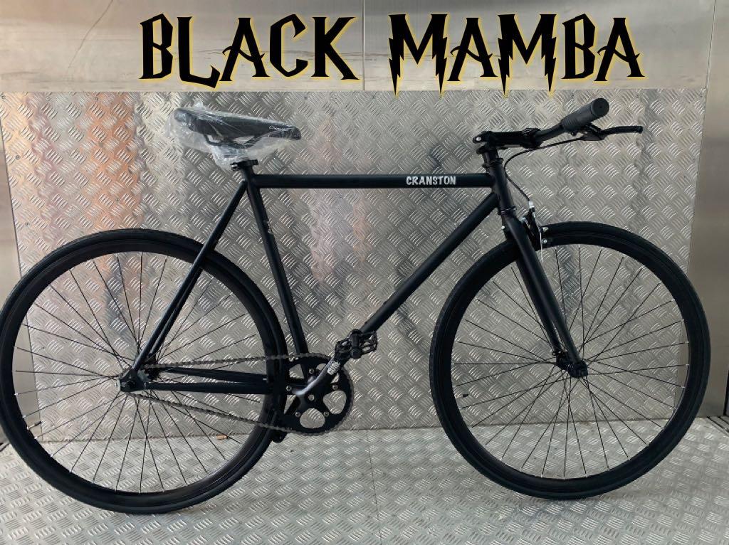 New Fixie Bicycle . Cranston Cruz edition bike. Black Mamba. with brake (Category: Bicycles) located in Singapore. Submitted by mountaindt8 (Listing ID 1149435283, Image 1). Description: Brand new Cranston Fixed Gear Bicycle. . Cruz edition . Euro design. Colour Matt black mamba ”. Full bike Fully assemble and ready to ride. Component- 1) Fixed and free single gear2) brake included . 3) High quality aluminium pedal 4) aluminium seatpost 5) square