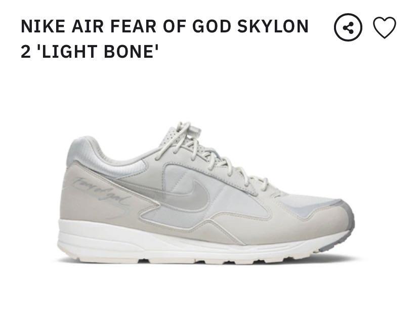 Nike Air Skylon II Fear of God Light Bone Men s Fashion Footwear Sneakers on Carousell