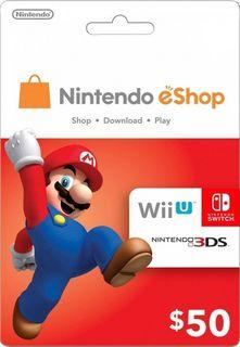 *Cheapest on Carousell!! * Nintendo eshop prepaid card (50 USD)