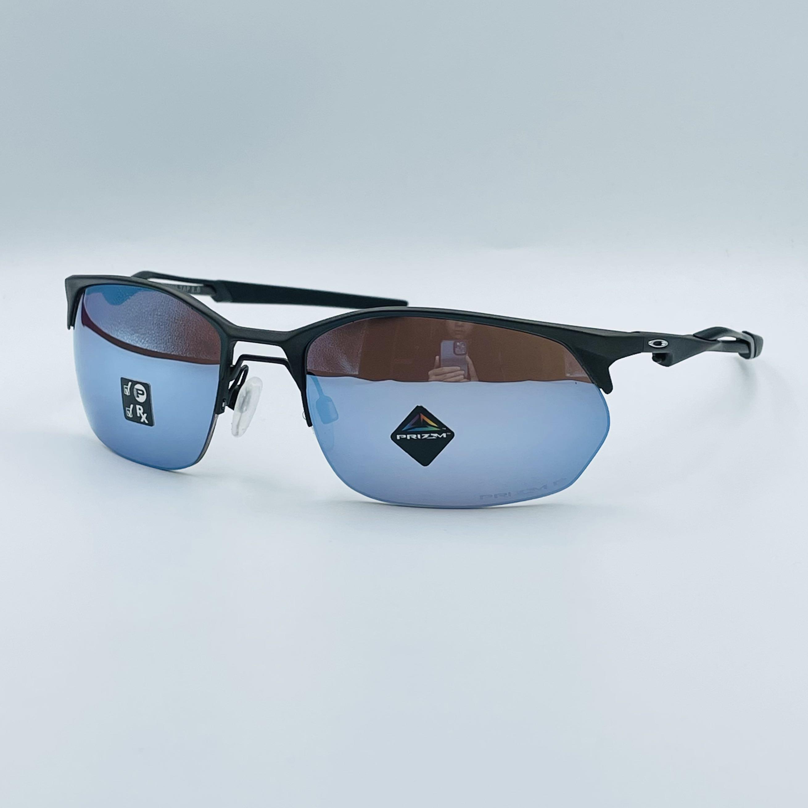 新品 OAKLEY WireTap 2.00 prizm deep water Oakley Wire Tap 2.0 Satin Lead Polarized Prizm Deep Water, Men's