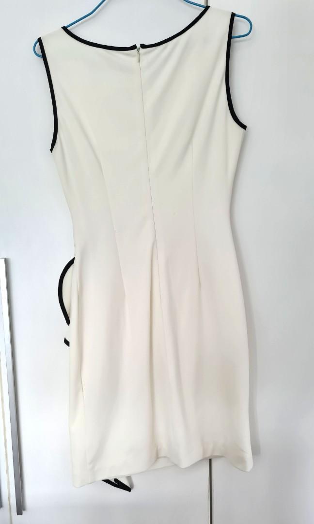 Off White dress with black trim Women s Fashion Dresses Sets