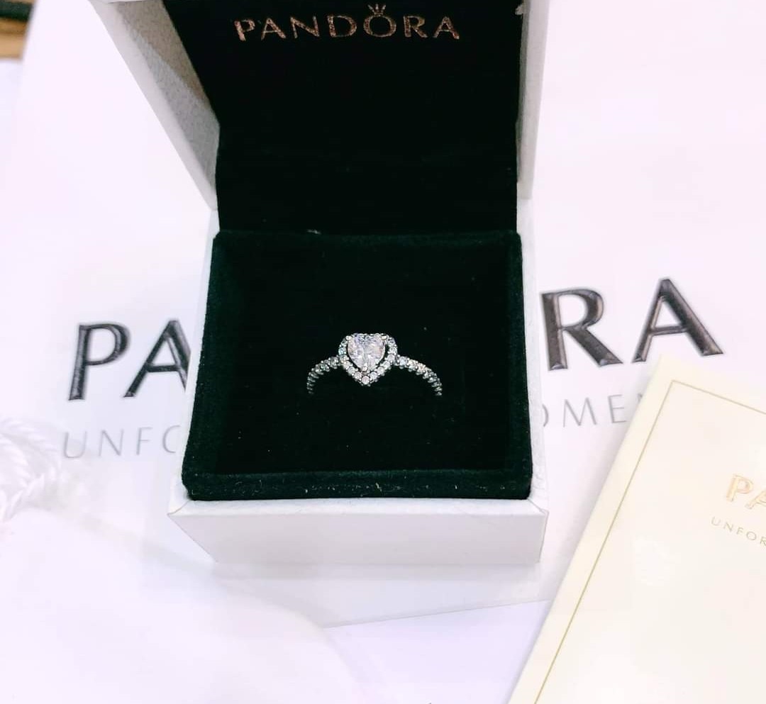 Pandora elevated heart ring, Women's 
