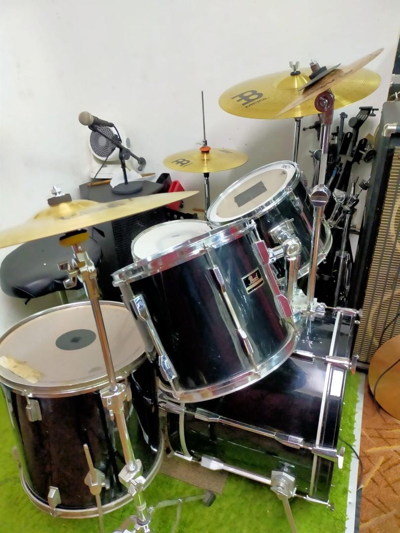 Pearl Export Series drum set, Hobbies & Toys, Music & Media, Musical