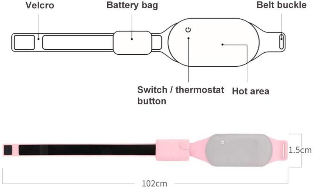 Pinpoxe Heating Waist Belt (397), Beauty & Personal Care, Bath & Body
