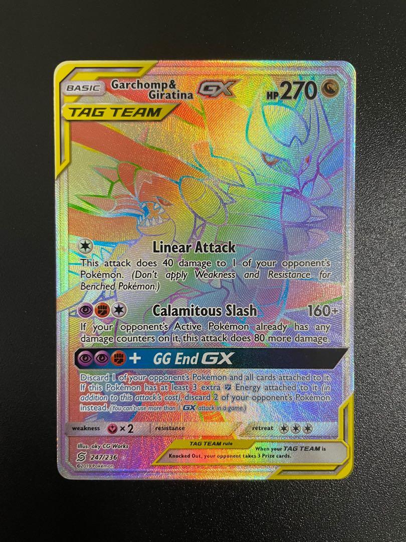 Pokemon TCG Garchomp & Giratina GX - 247/236 - Hyper Rare Sun & Moon: Unified Minds Pokemon card, Hobbies & Toys, Toys & Games on Carousell Pokemon TCG Garchomp & Giratina GX - 247/236 - Hyper Rare Sun & Moon: Unified Minds Pokemon card, Hobbies & Toys, Toys & Games on Carousell