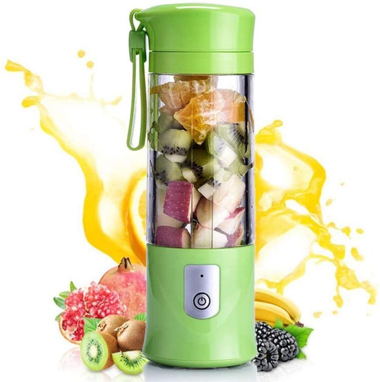 Portable Blender,Personal Blender with USB Rechargeable Mini Fruit Juice  Mixer, Mini Blender Travel with 13oz Bottles-Green