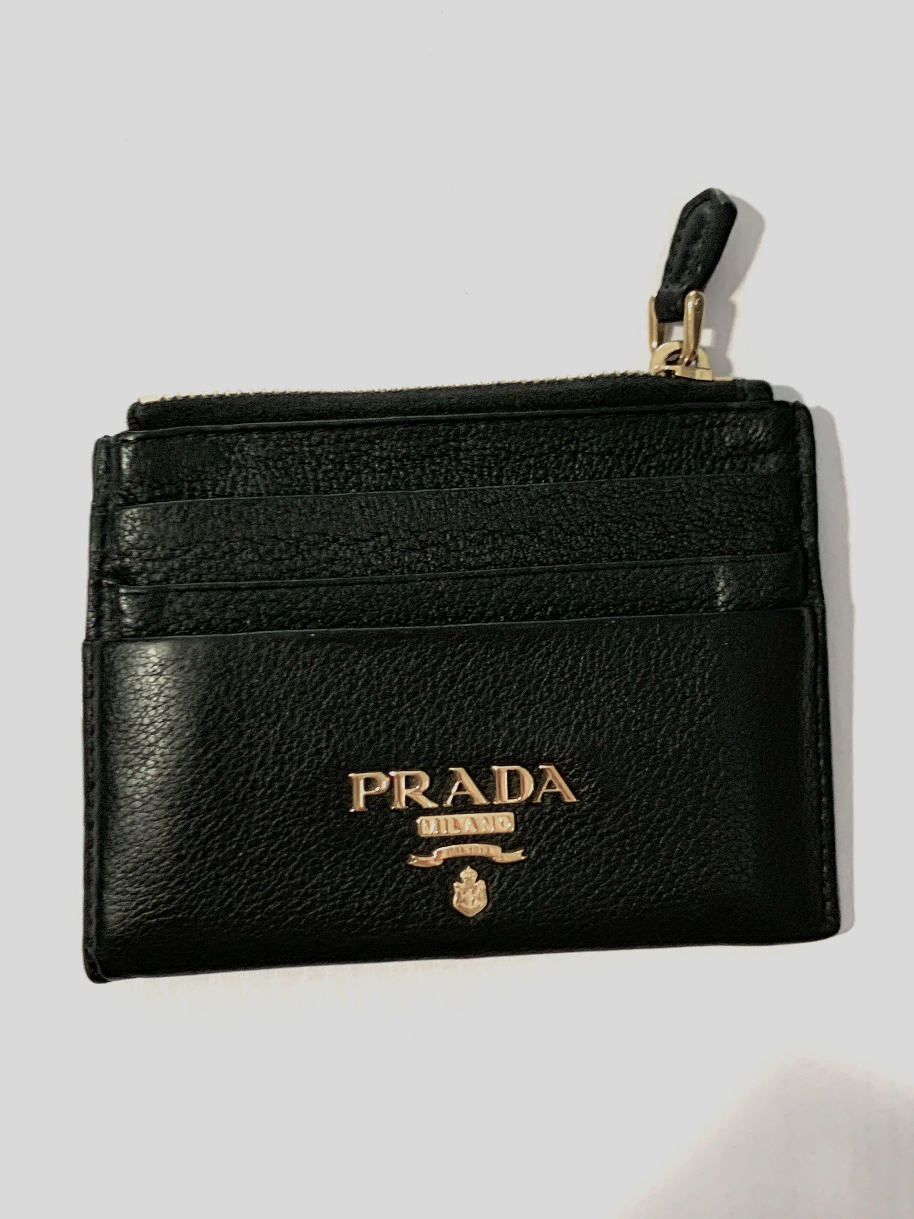 Prada Card Holder with zip Women s Fashion Bags Wallets