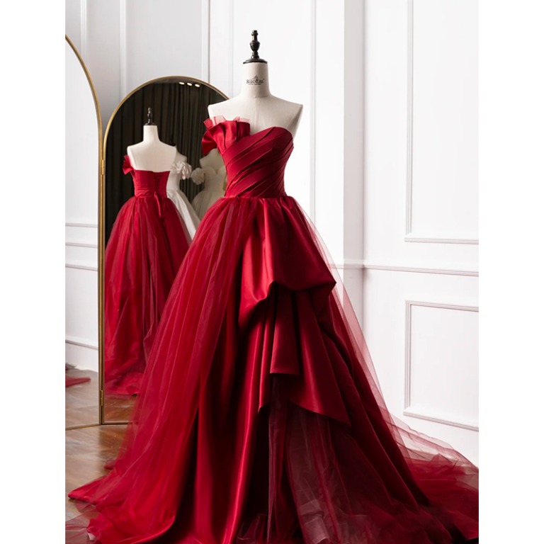 pre order red fishtail wedding bridal evening prom dress gown