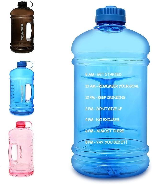 readystock) GEMFUL 3 Liter Big Motivational Water Bottle 0.8 ...
