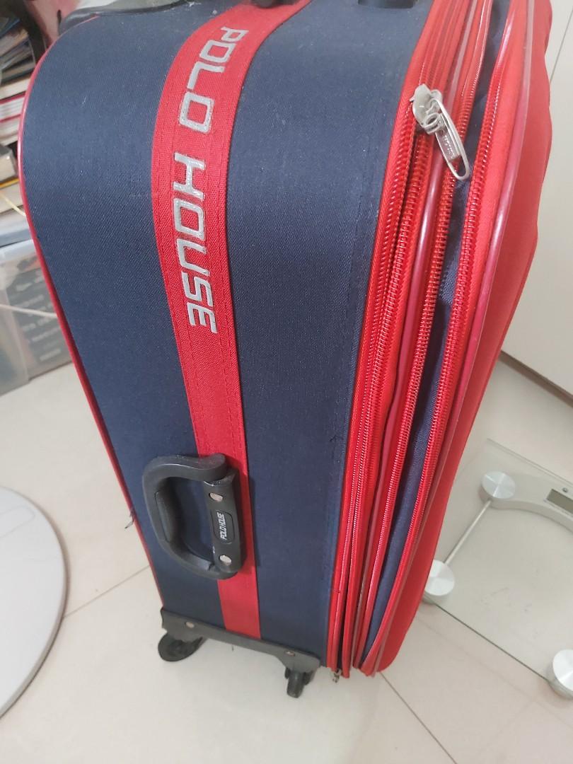 Red luggage Polo House, Hobbies & Toys, Travel, Luggage on Carousell