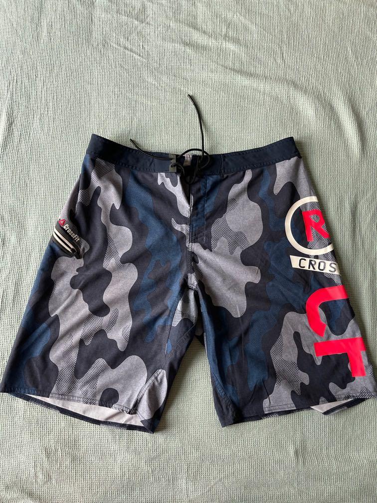 Reebok CrossFit Blue Camo Shorts Mens Size 32