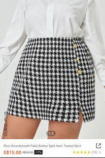 Shein houndstooth skirt