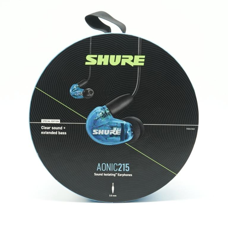 SHURE AONIC 215 高隔音耳機（有線型） 半透明藍, 音響器材, 耳機