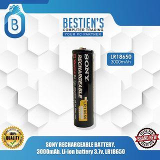 SONY RECHARGEABLE BATTERY, 3000mAh, Li-ion battery 3.7v, LR18650