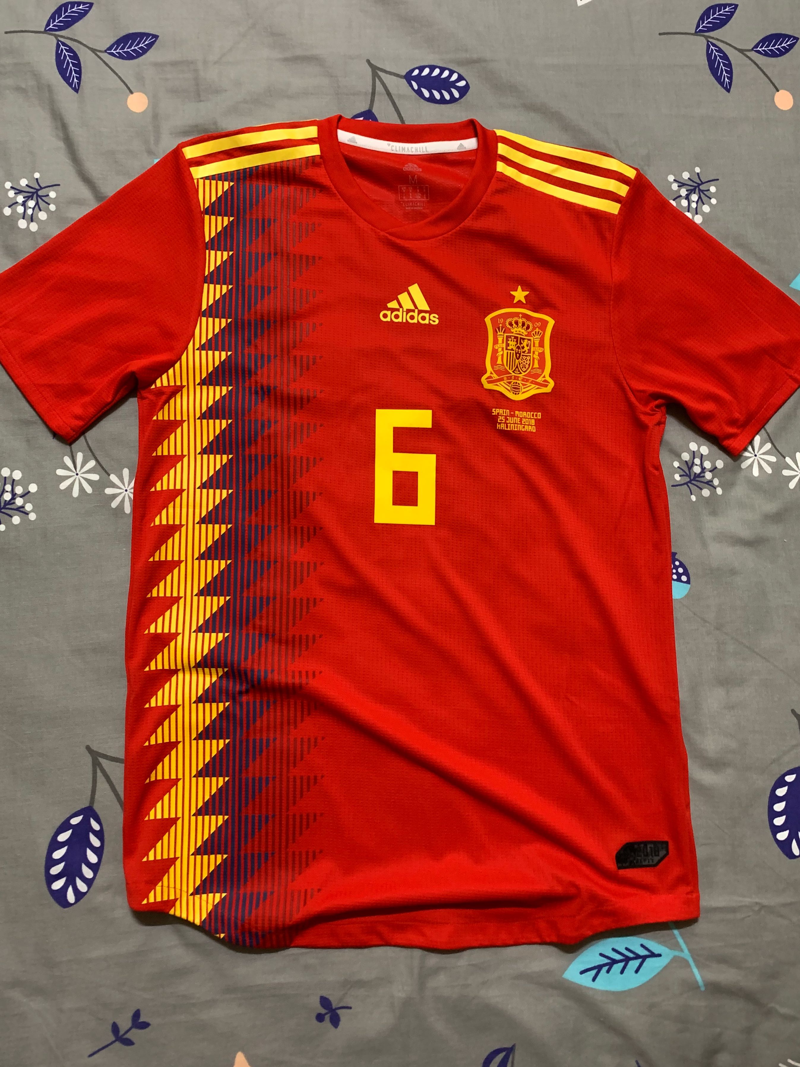 SPAIN ADIDAS 2018 Home Jersey ANDERS INIESTA Men s Fashion