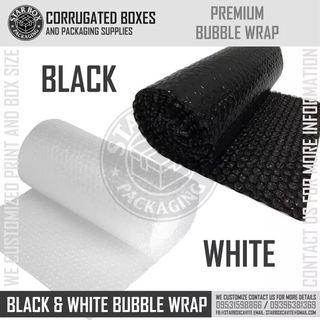 Starbox Bubble Wrap for Shipping and Protection of Parcels Black and Clear colors