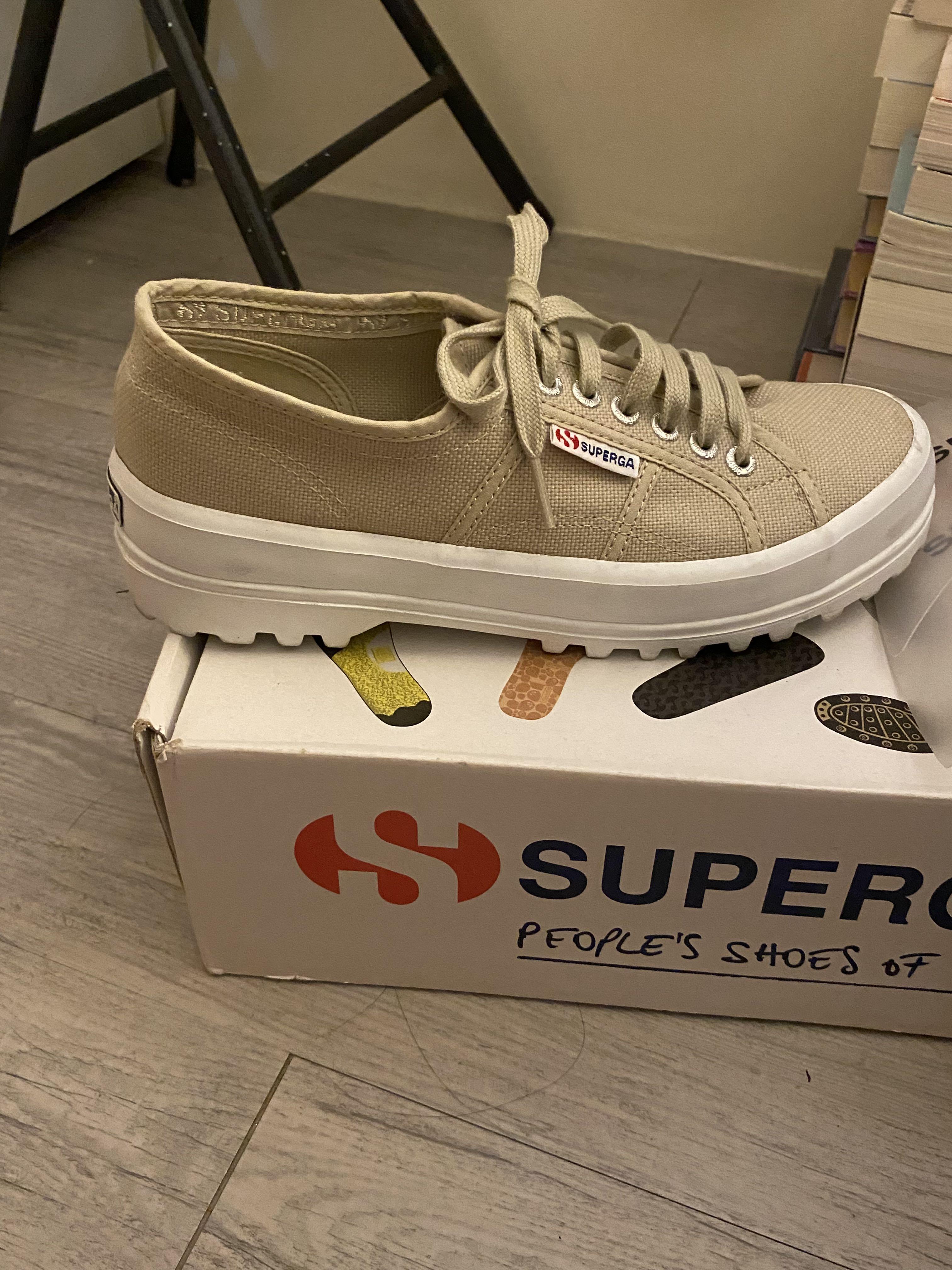Superga 2555 Taupe Trainers Size 9 Women s Fashion Footwear Sneakers on Carousell