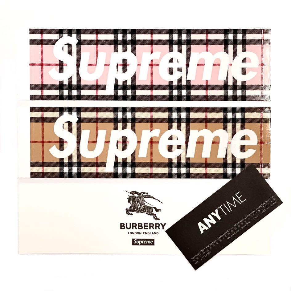Supreme Beige Burberry Box Logo Spring Summer 2022 Supreme