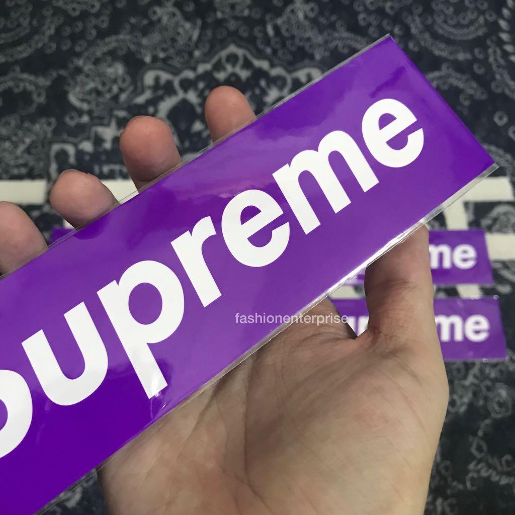 Supreme FW12 Purple Box Logo Sticker on Carousell