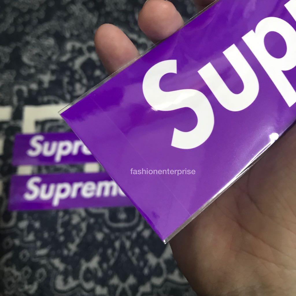 Lowest price in Carousell) Supreme box logo sticker, Luxury, Accessories on  Carousell