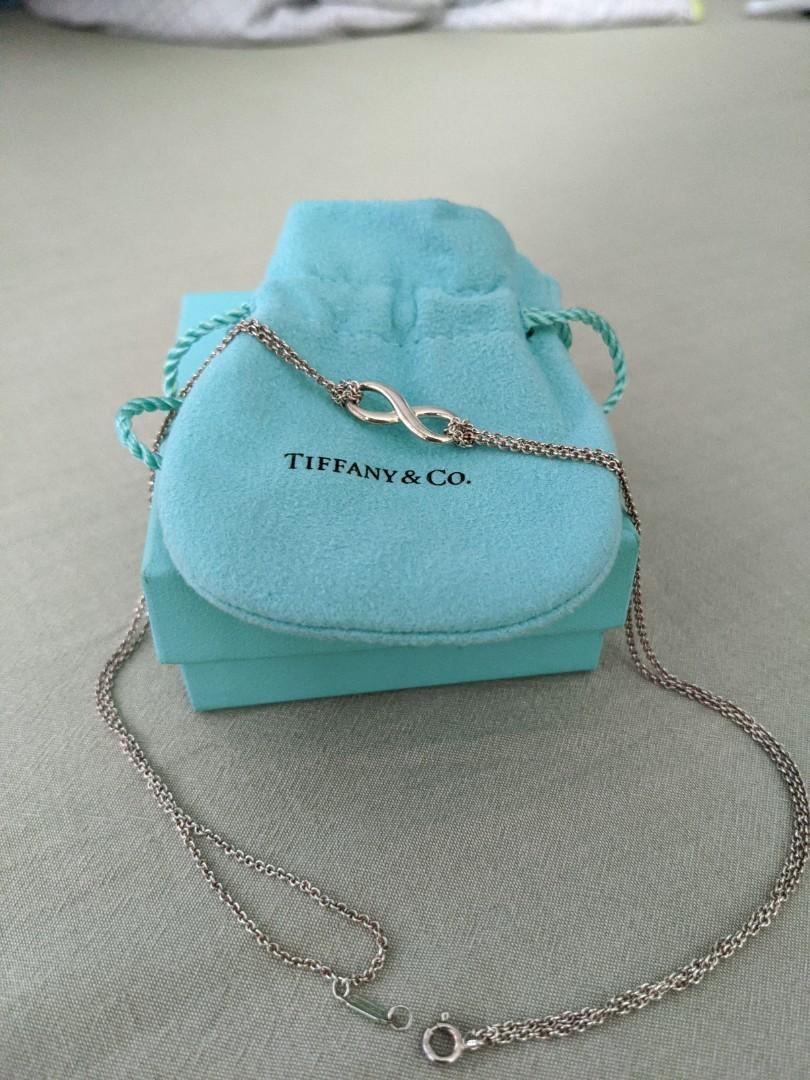 Tiffany Co Silver Infinity Necklace Women s Fashion Jewelry Organisers Necklaces on Carousell