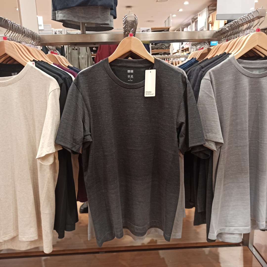 UNIQLO T-shirt Dry-ex Crew Neck Kaos olahraga Pria Baju Uniqlo dry ex NEW