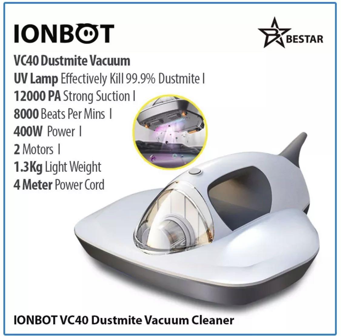UV Dust Mite IONBOT Vacuum Cleaner Handheld VC30/VC40, TV & Home