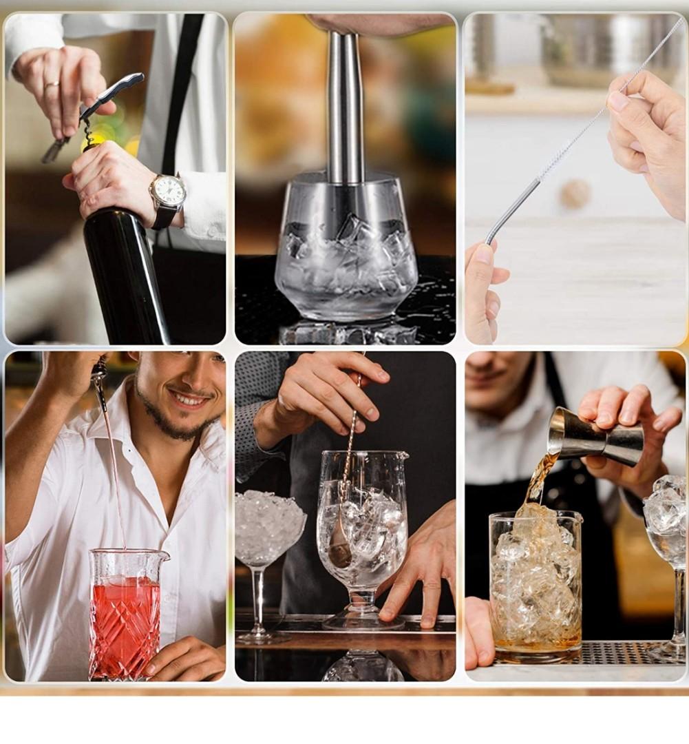 Vemingo 20 Piece Set Cocktail shaker set, Furniture & Home Living