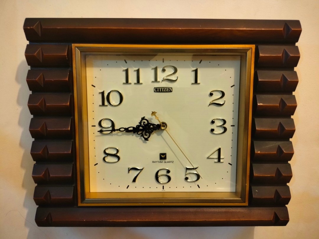 vintage citizen wall clock, Furniture & Home Living, Home Decor, Clocks