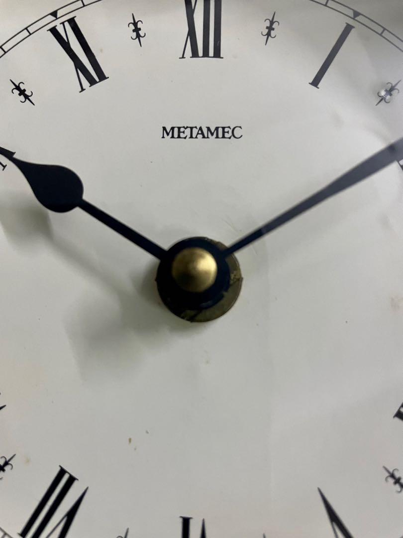 Vintage English Metamec Wall Clock Hermale German Quartz Movement