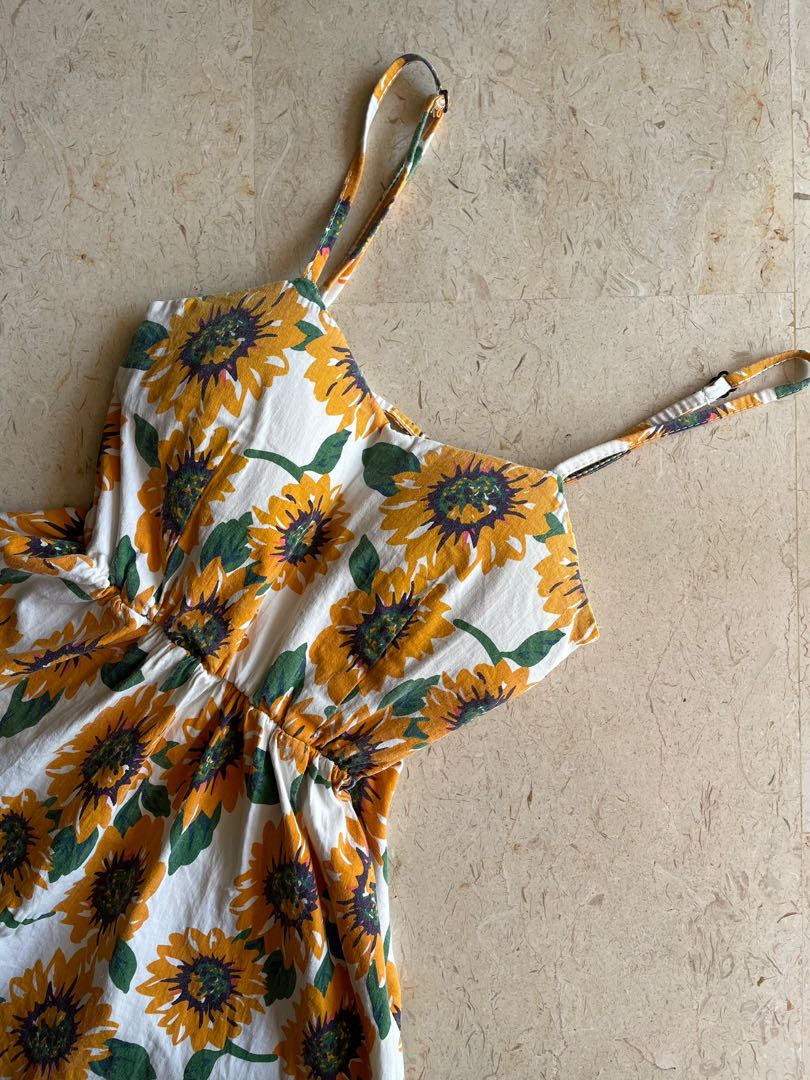 Sunflower Mini Shirt Dress