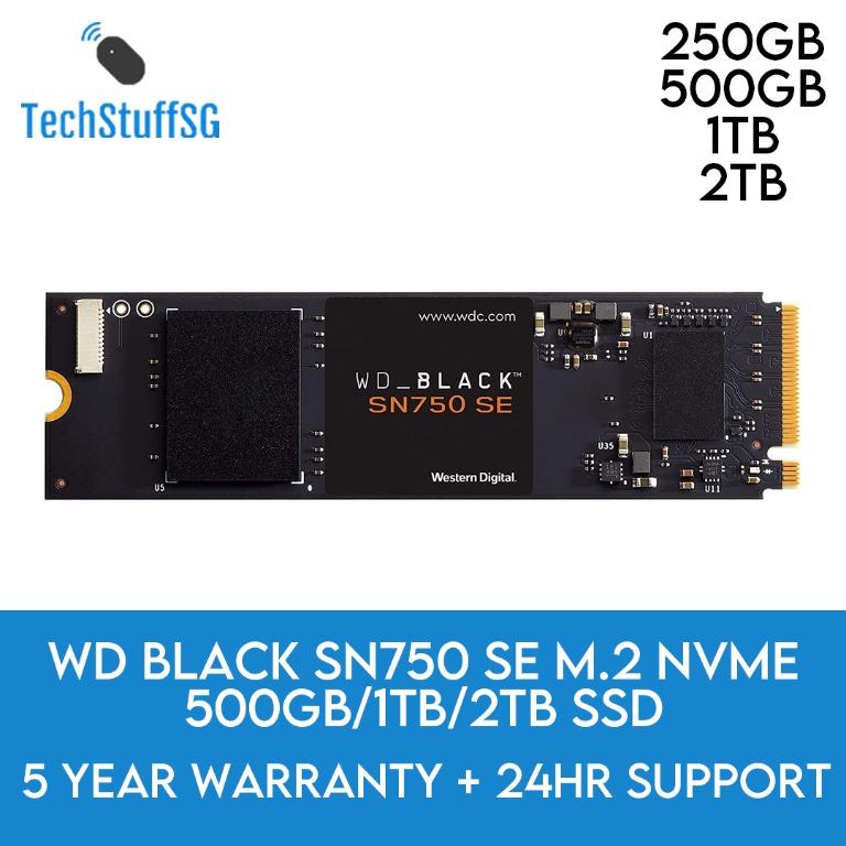 Wd Black Sn750 Se Pcie 4 0 M 2 Nvme Internal Ssd 500gb 1tb Computers Tech Parts Accessories Computer Parts On Carousell