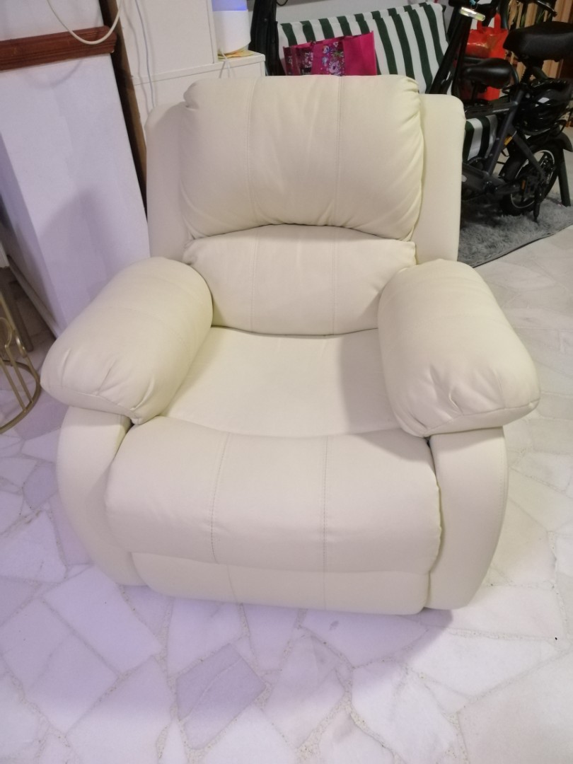 white recliner cover