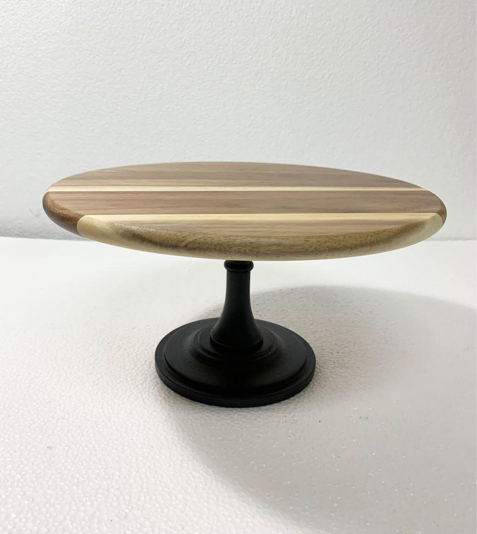 Wooden Cake Stand (Category: Bakeware) located in Pasay City. Submitted by jen.pen (Listing ID 1149504025, Image 1). Description: Cake Stand Wooden 11.25 x 5.75 in. Dimension: Approximately 11.25" D x 5.75 in. H .