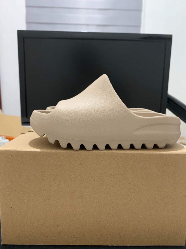 Yeezy Slide Kids Pure Size 12K, Babies u0026 Kids, Babies u0026 Kids Fashion on  Carousell