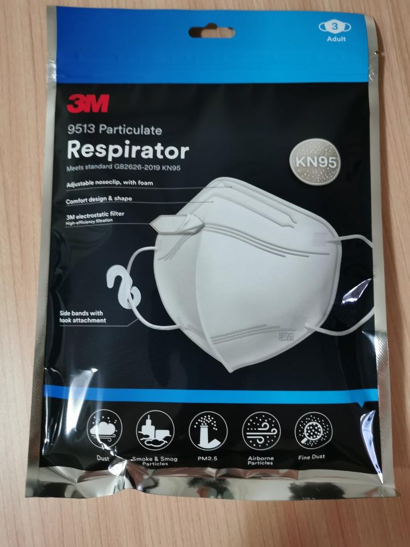 3M KN95 Mask Particulate Respirator, Health & Nutrition, Face Masks ...