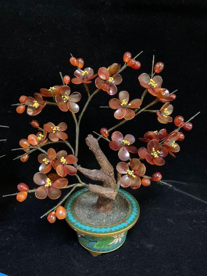 瑪瑙玉石盆景, 興趣及遊戲, 收藏品及紀念品, 古董收藏- Carousell