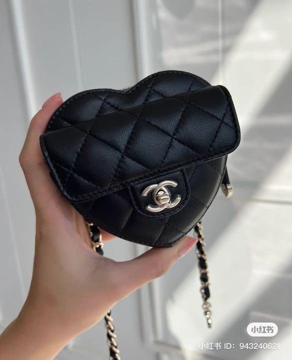 AVAIL 🔥 22S Chanel Heart Belt Bag Black