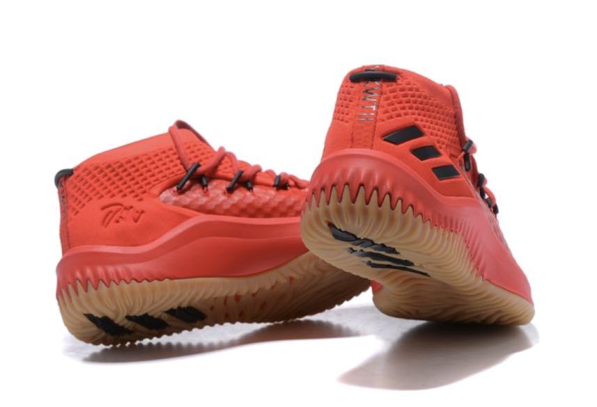 ADIDAS Dame 4 Red Gum Scarlet High Res Red Black CQ0186 UK9.5 US10 EU44