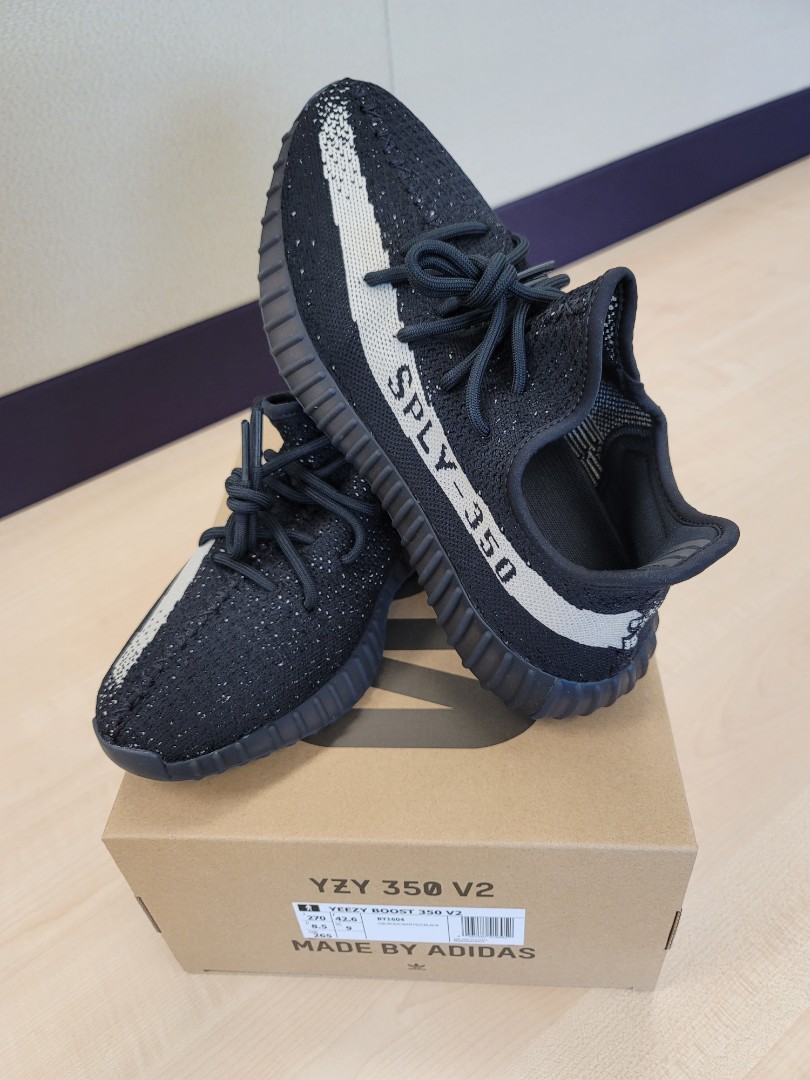 yeezy white core black