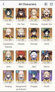 AR59 21 5* P2P genshin account