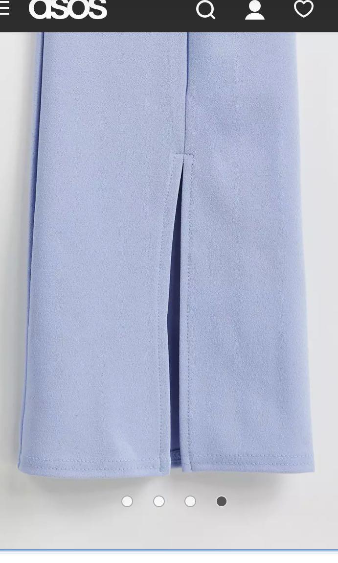 ASOS DESIGN Hourglass jersey suit low rider baby kick flare trousers in lavender blue Women s Fashion Bottoms Other Bottoms on Carousell
