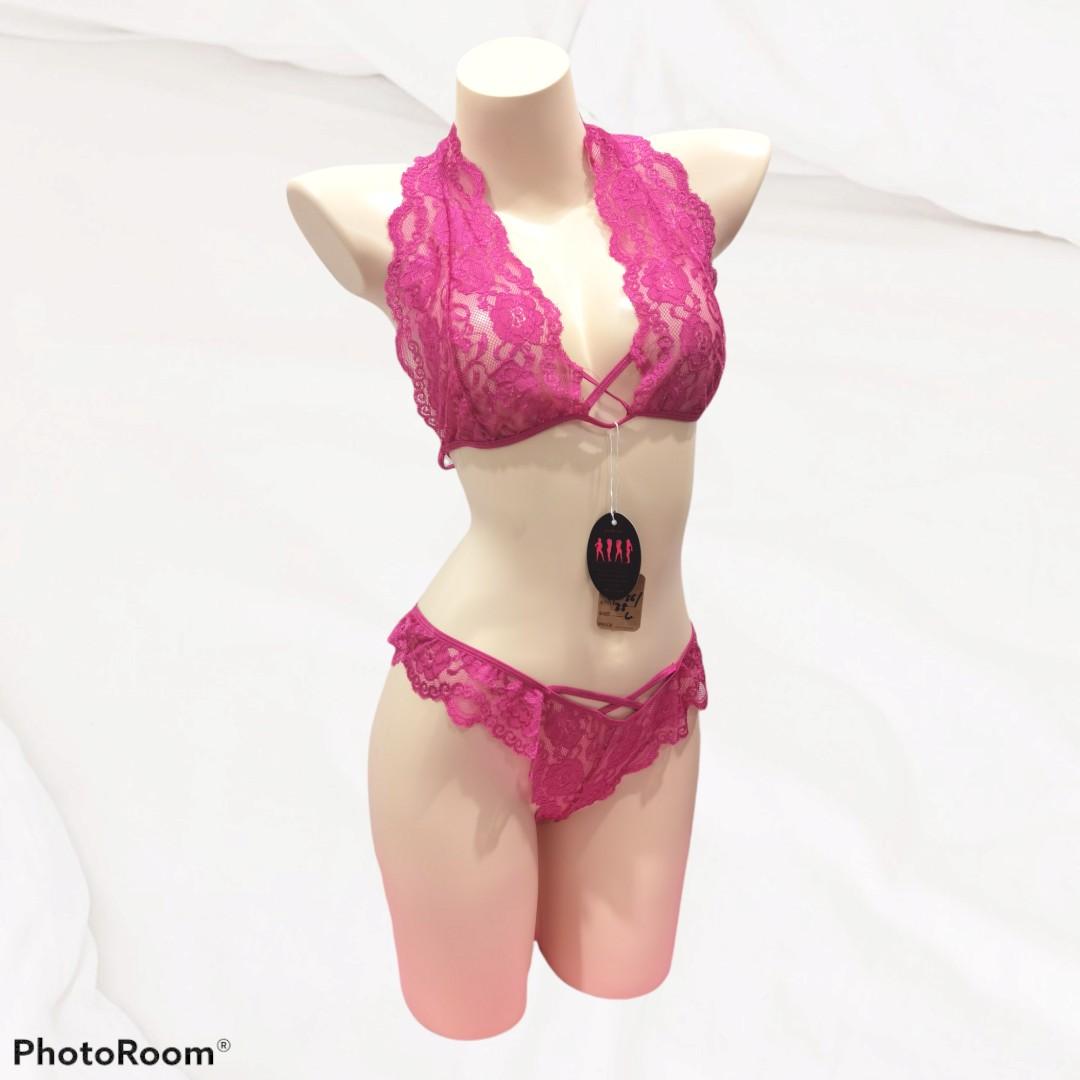 Avidlove Lacey Bra Set Pink L, Women's Fashion, New Undergarments
