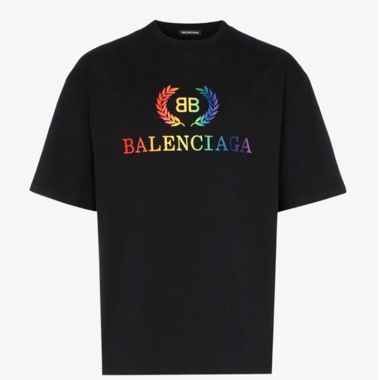 Balenciaga rainbow tee, Men's Fashion 