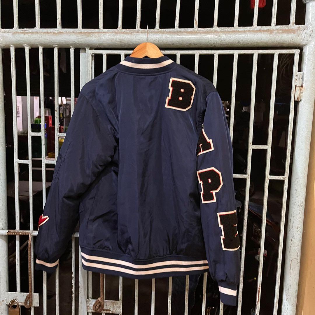 Bape Bomber/ Letterman Jacket, Men's Fashion, Activewear on Carousell