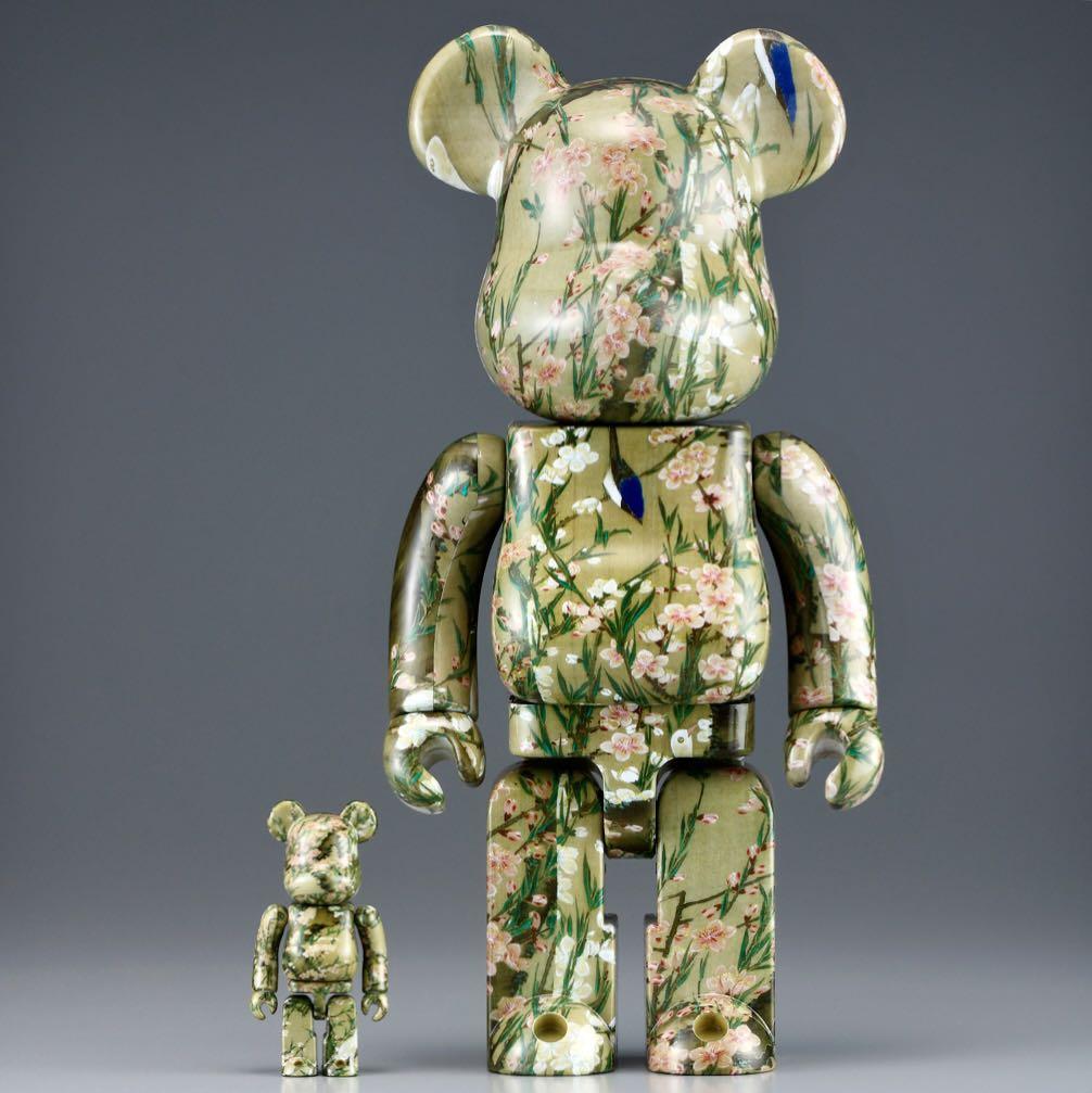 Bearbrick 伊藤若冲「桃花小禽図」100% & 400%, 興趣及遊戲, 玩具