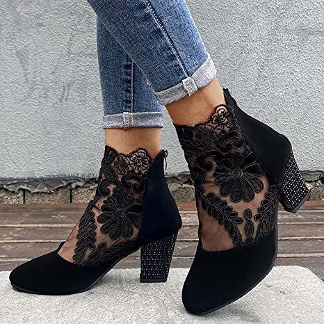 LASCANA Cut-Out Heeled Ankle Boots