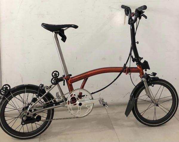 Brompton flame lacquer M6L X black edition lighter than superlight titanium fork rear triangle 6 speed BWR internal hub with smc plume